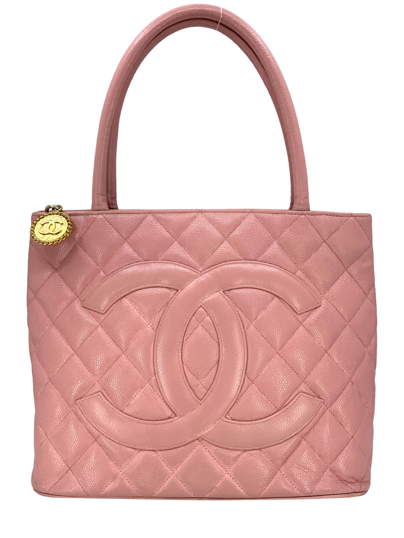 Chanel Brown Quilted Caviar Leather Medallion Tote Bag - Yoogi's Closet