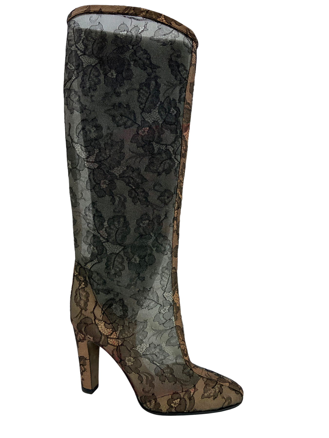 Valentino Garavani Lace Tall Knee High Boots Size 11 Consigned