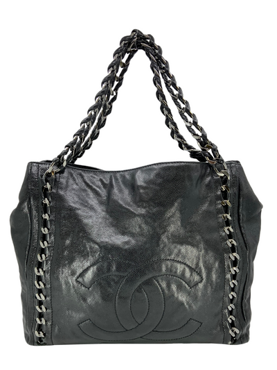 CHANEL Luxe Ligne Leather Shoulder Bag-Consigned Designs