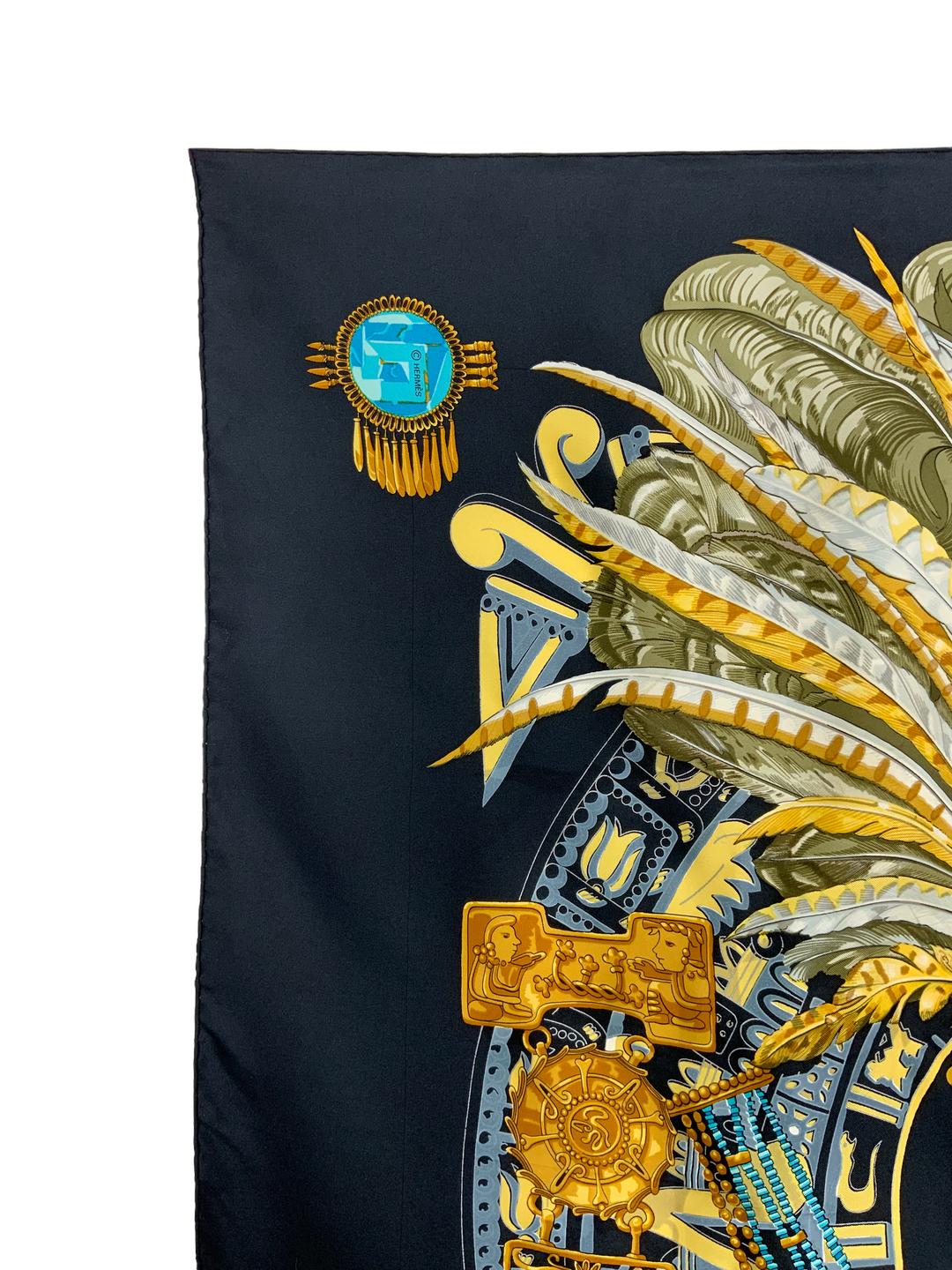 HERMES Aztec Silk Scarf 90 - Consigned Designs