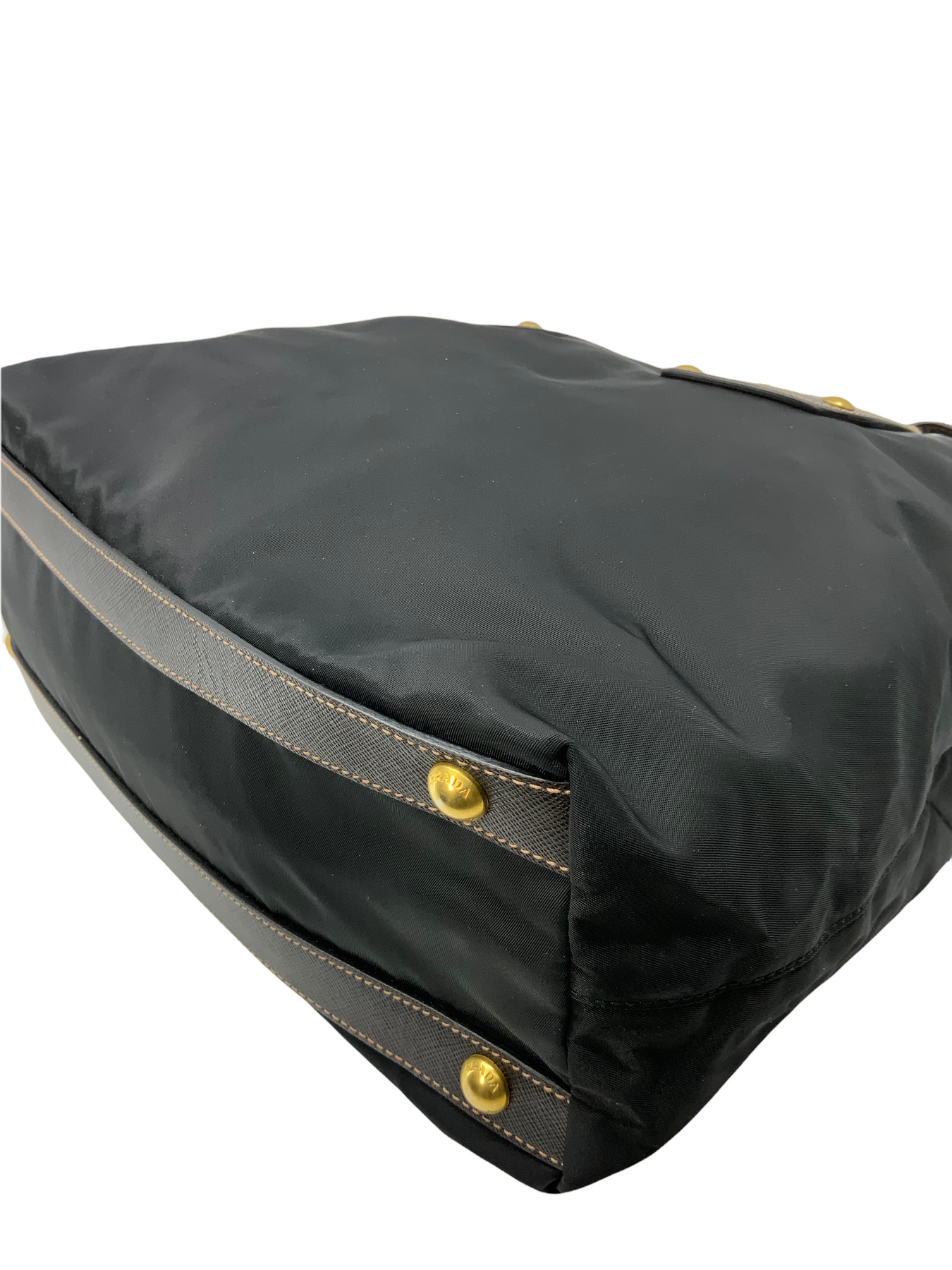 Prada Saffiano Leather Trim Tessuto Briefcase