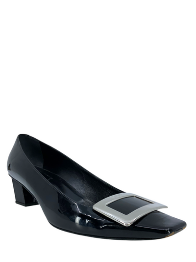 Roger Vivier Belle Vivier Metal Buckle Pumps Size 8.5-Consigned Designs