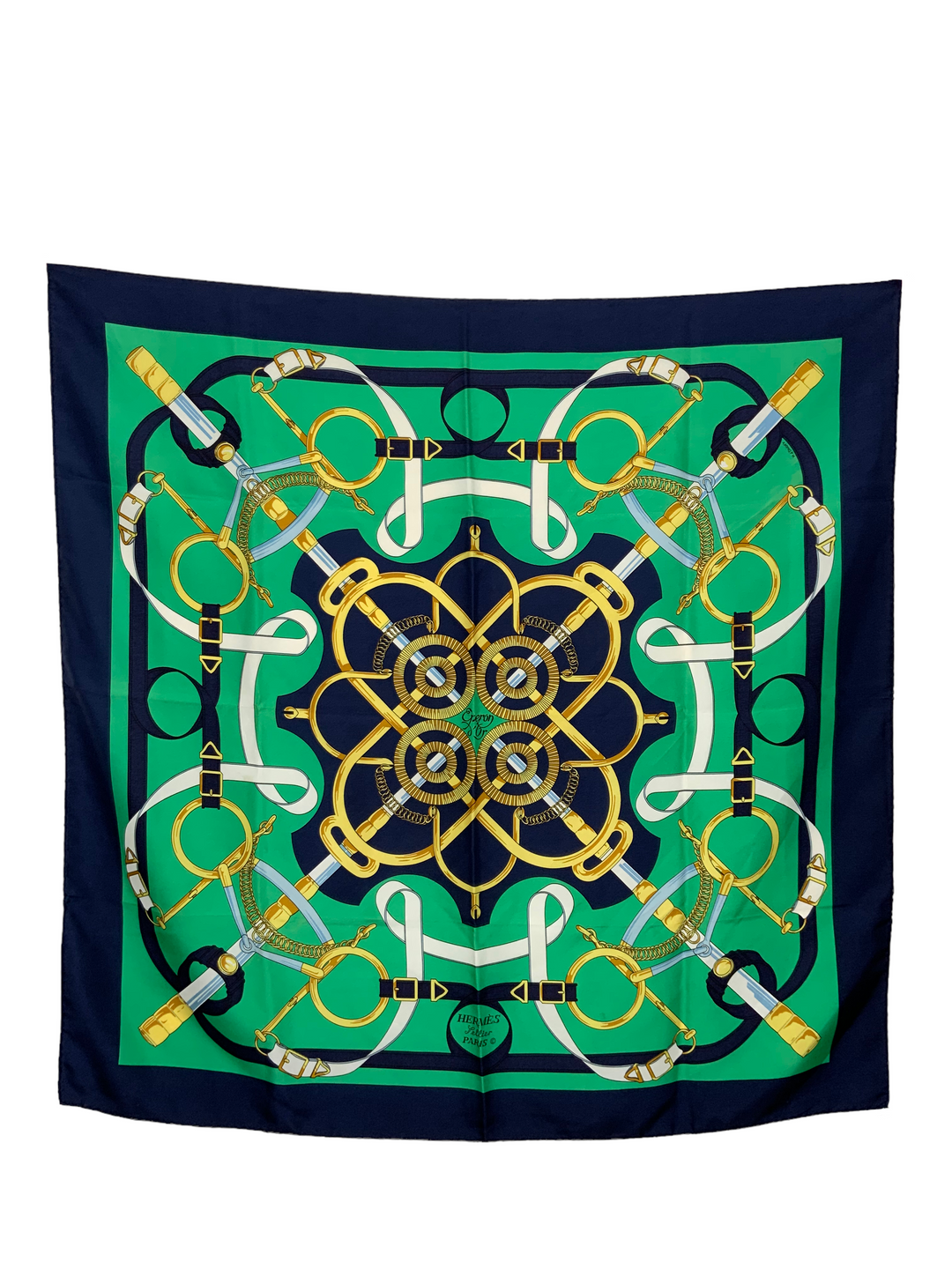 HERMES Eperon D'or Silk Scarf 90 - Consigned Designs
