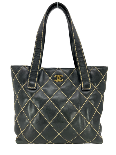 CHANEL Wild Stitch Quilted Leather Small Surpique Tote Bag-Consigned Designs