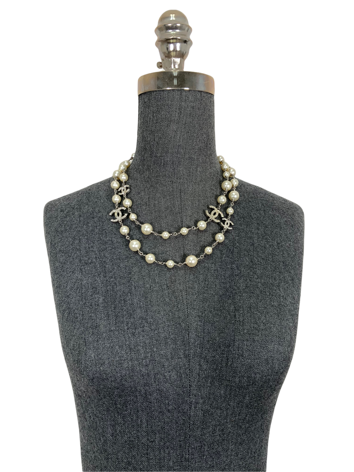 Chanel Pearl and Crystal Necklace-VeryVintage – Very Vintage