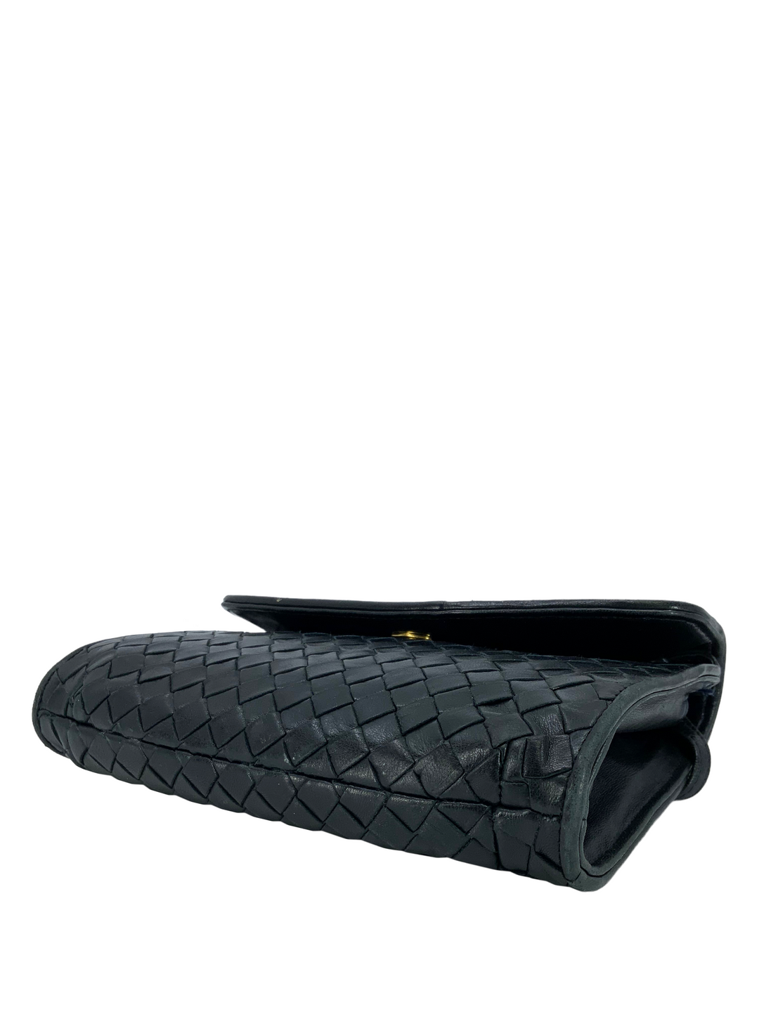 Bottega Veneta Vintage Intrecciato Leather Flap Crossbody
