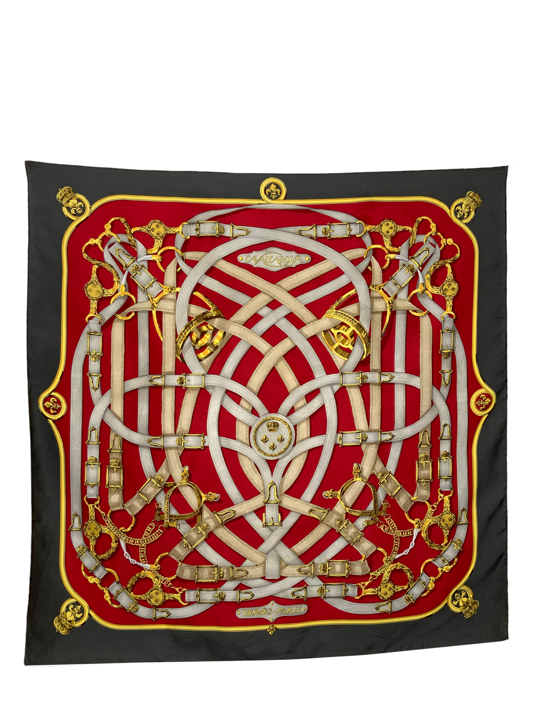 【VINTAGE】60s-80s Hermes カレ90 CAVALCADOUR HERMES Cavalcadour Silk Scarf 90 - Consigned Designs