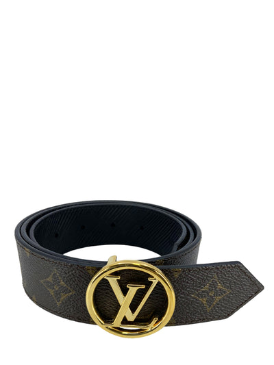 Louis Vuitton Monogram Epi Circle LV Logo Reversible Belt 85-Consigned Designs