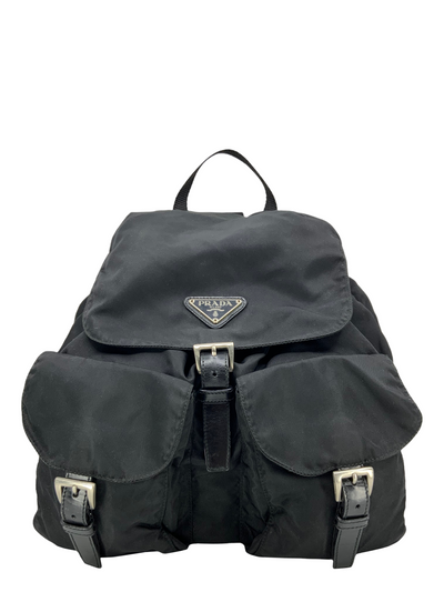 PRADA Tessuto Nylon Double Front Pocket Small Backpack-Consigned Designs