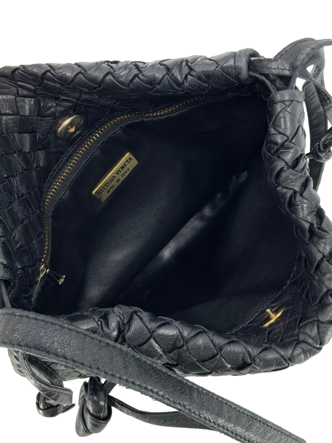 Bottega Veneta Vintage Intrecciato Woven Leather Shoulder Bottega Veneta Vintage Intrecciato Woven Leather Shoulder