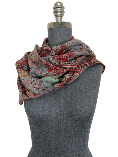 ETRO Paisley Fringe Trim Oblong Scarf-Consigned Designs