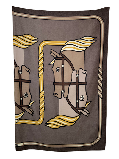 Hermes Limited Edition Quadridge Cashmere Throw Blanket-Consigned Designs