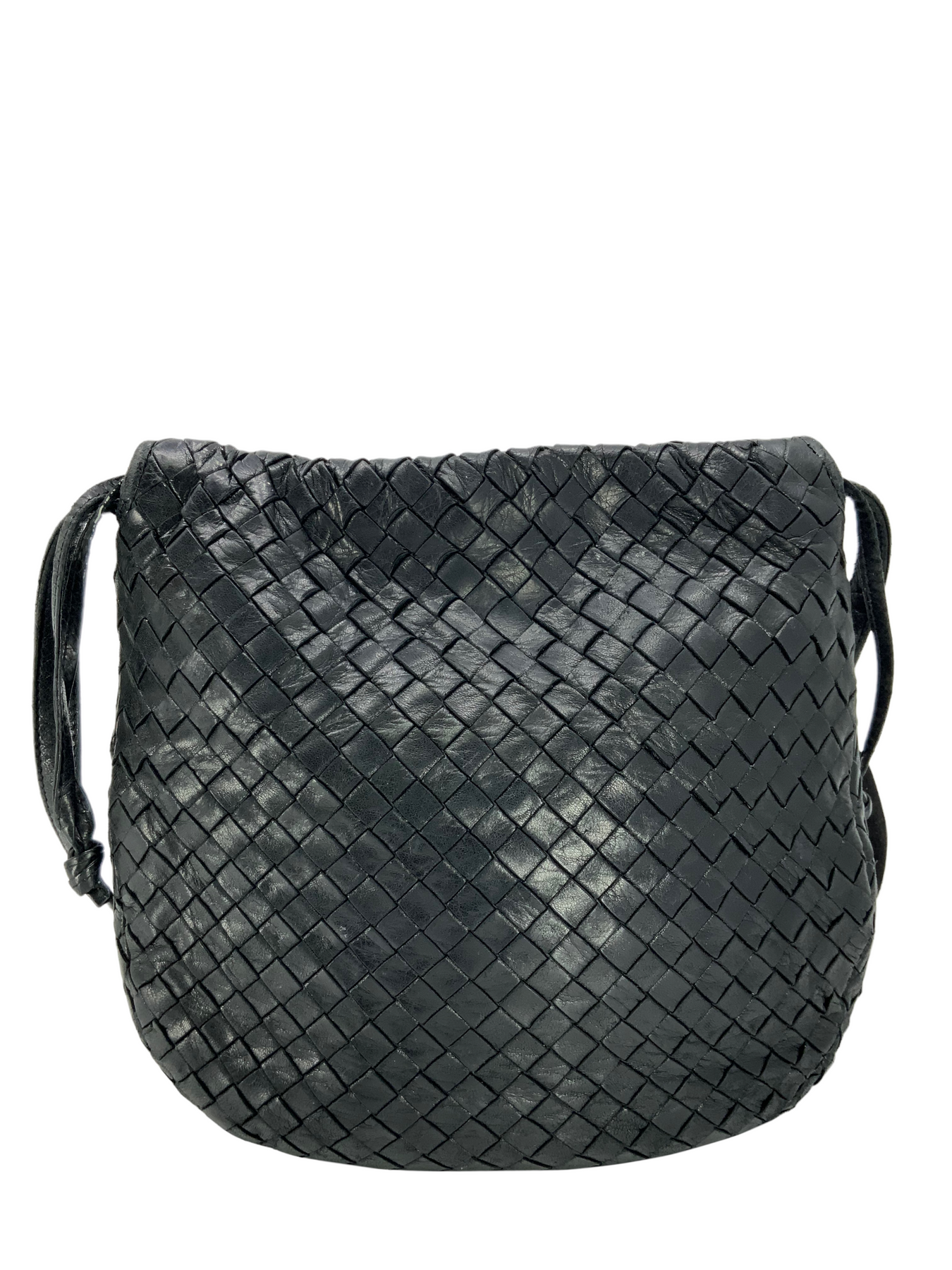 Bottega Veneta Vintage Black Intrecciato Leather Shoulder Bag – JDEX Styles