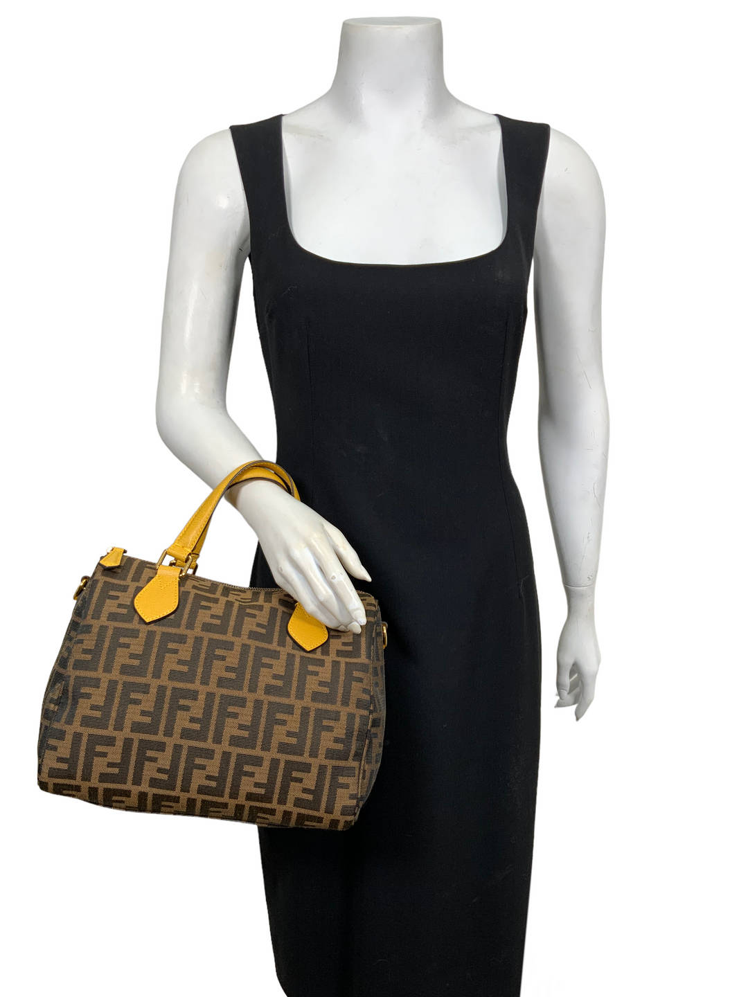 FENDI Zucca Canvas Chef Boston Bag Consigned Designs