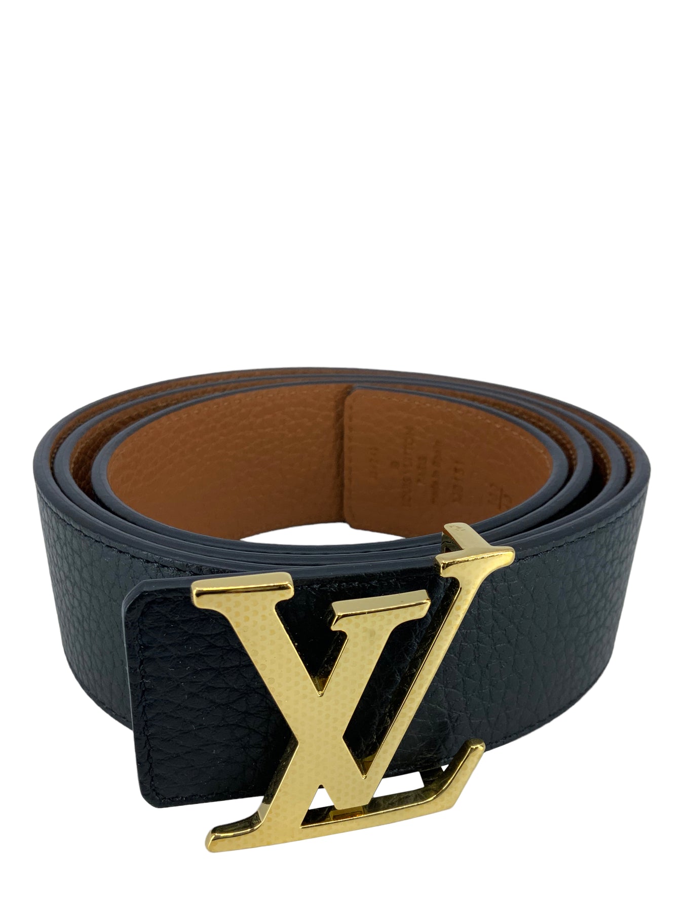 Initiales leather belt