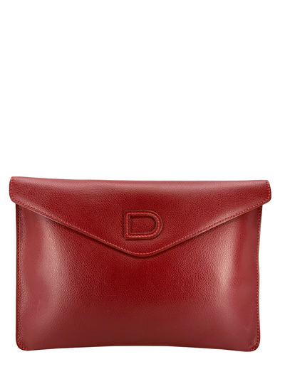 Delvaux Leather Envelope Clutch-Consigned Designs