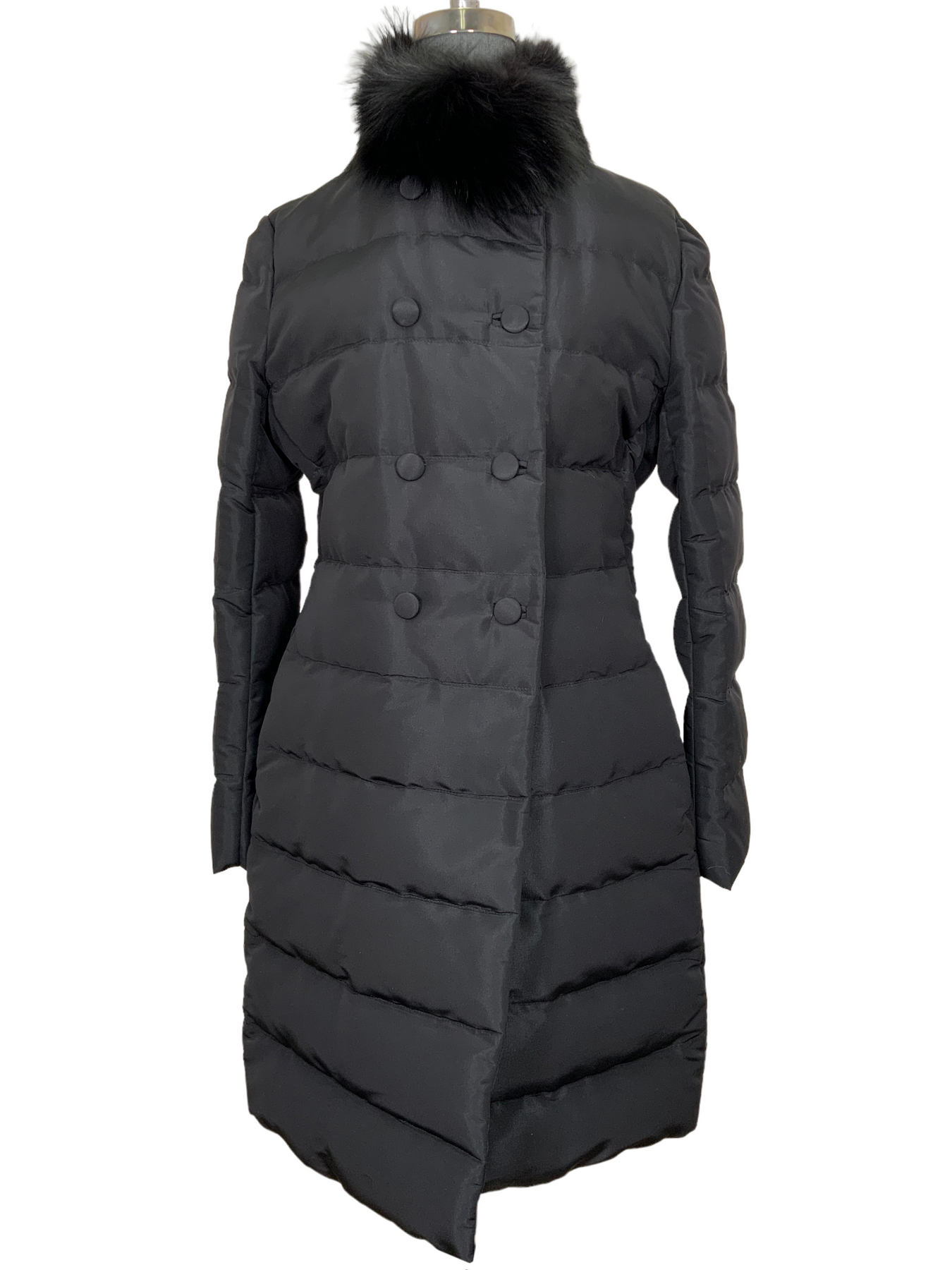 Prada puffer sales jacket with fur