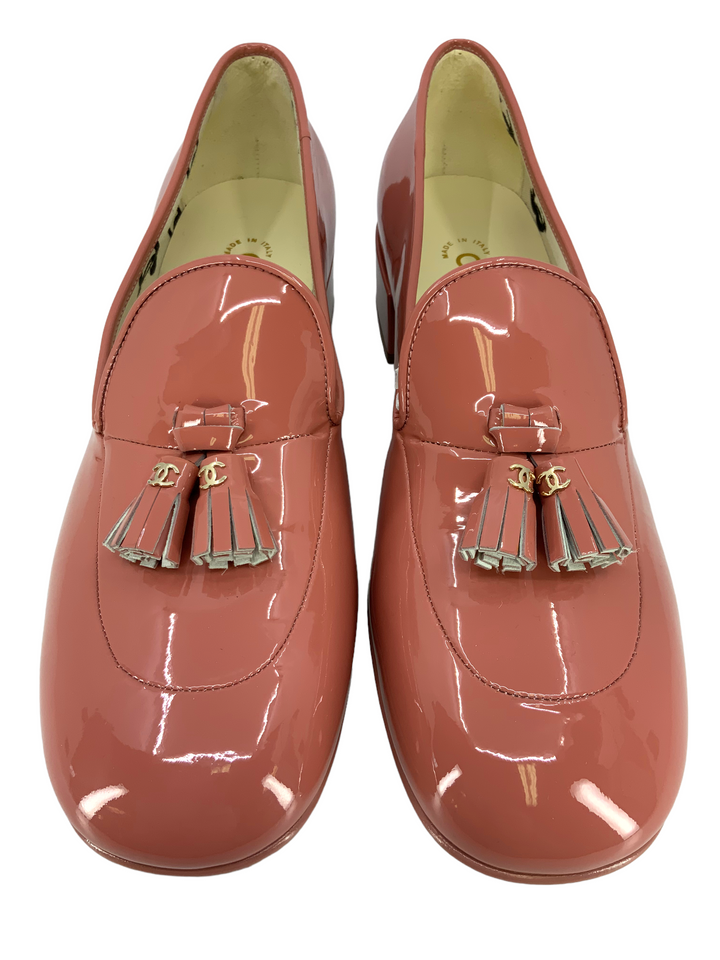 CHANEL Matelasse COCO Mark Heart Turn Lock Motif loafers