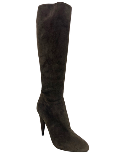 Prada Suede Tall Knee-High Boots Size 7.5-Consigned Designs