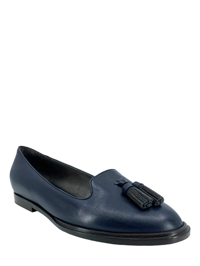 Brunello Cucinelli Leather Monili Tassel Loafers Size 8-Consigned Designs