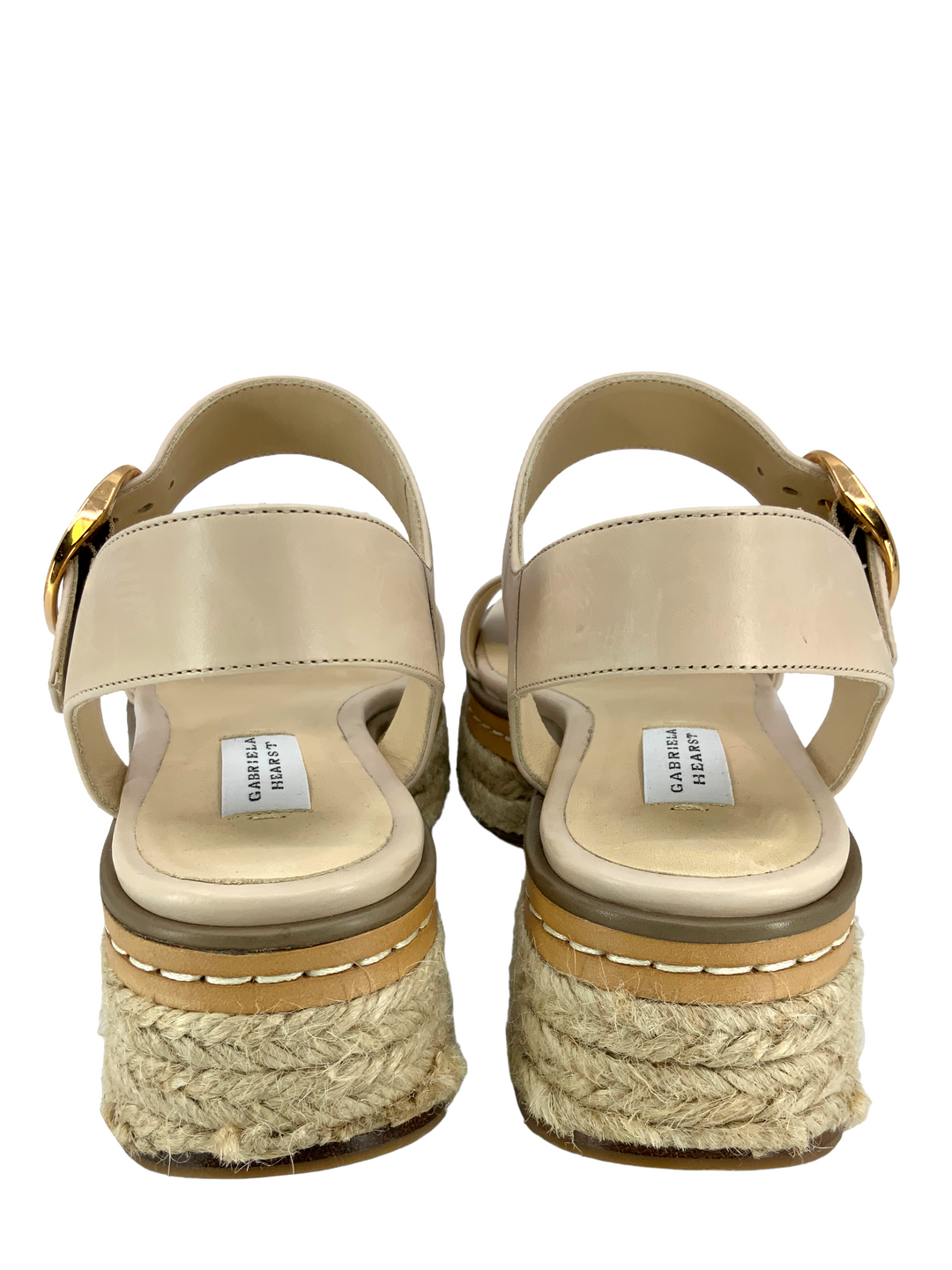 ★GABRIELA HEARST★Ryka レザーエスパドリーユサンダル Gabriela Hearst Ryka Calfskin Ankle-Strap Sandals Size 7.5