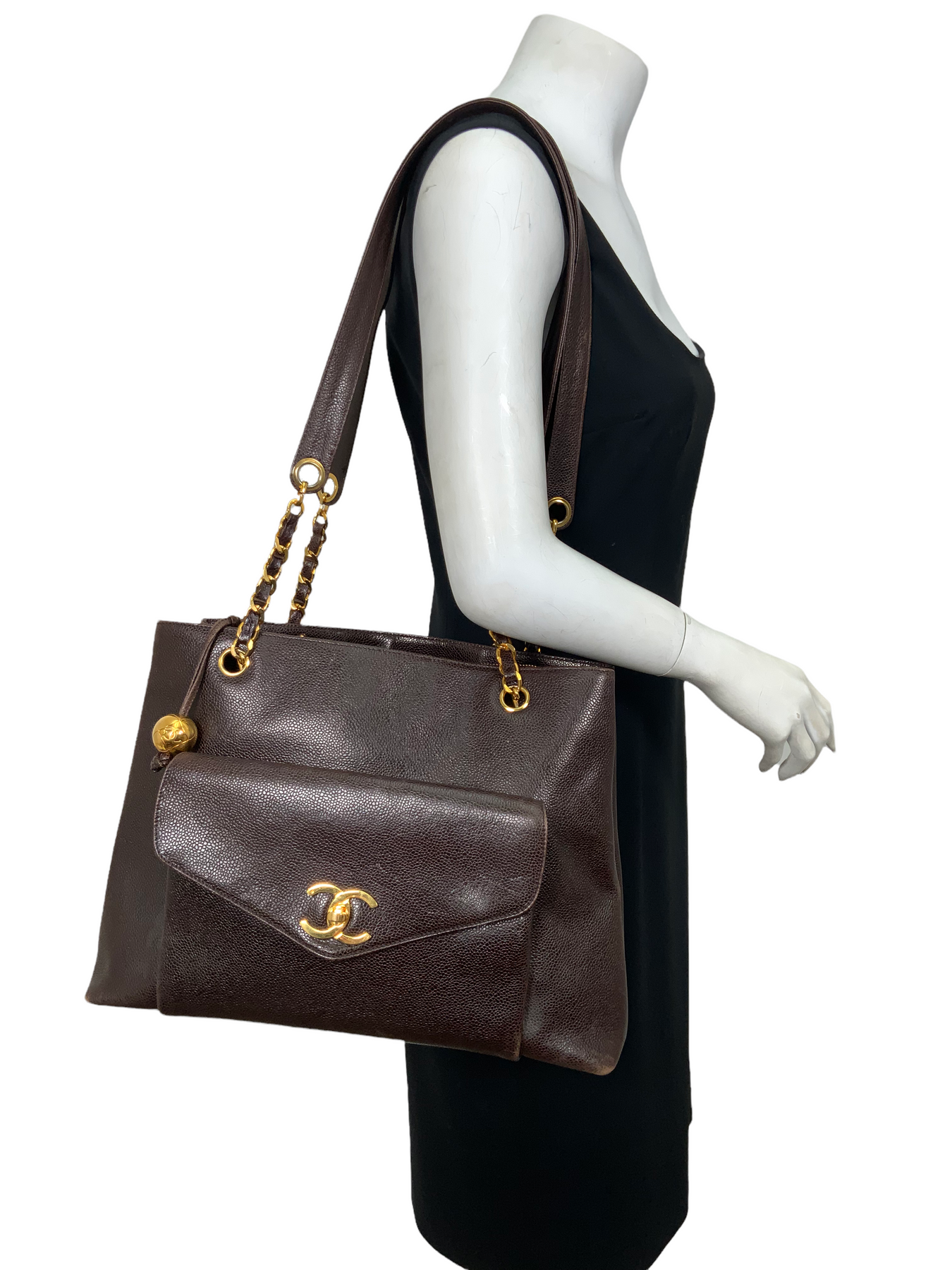 Chanel Vintage Front Pocket Quilted Tote