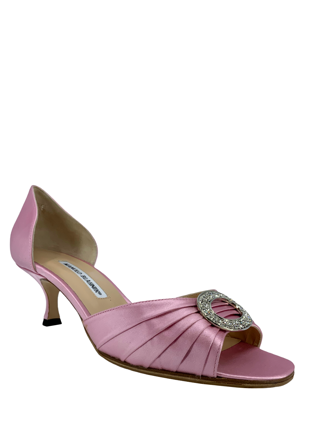 テ*ー様 Manolo Blahnik ベージュハイヒール 37.5 24cm Manolo Blahnik Floral Embroidered Mule Heels (US 7 / IT 37