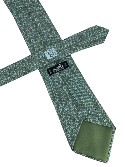 HERMES Silk Classic Men's Silk Neck Tie-Consigned Designs