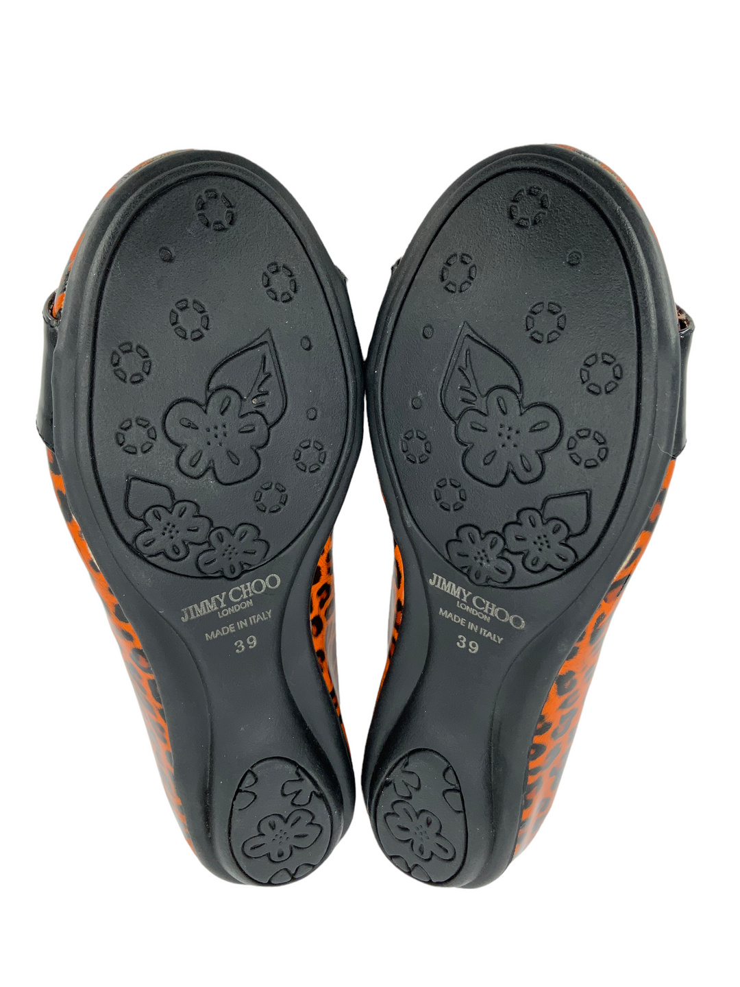 Jimmy Choo Leopard Printed Patent Leather Morse Ballet Flats Jimmy Choo Leopard Printed Patent Leather Morse Ballet Flats