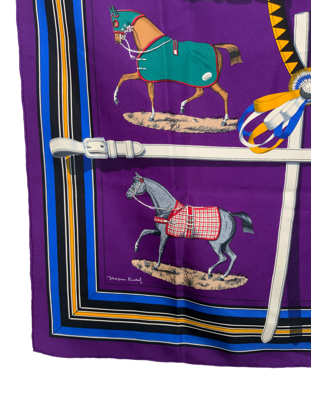 Hermes Couvertures et Tenues de Jour Silk Scarf 90 Hermes Couvertures et Tenues de Jour Silk Scarf 90
