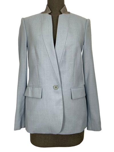 Stella McCartney Fleur Felt-Collar Wool Blazer Jacket Size M-Consigned Designs