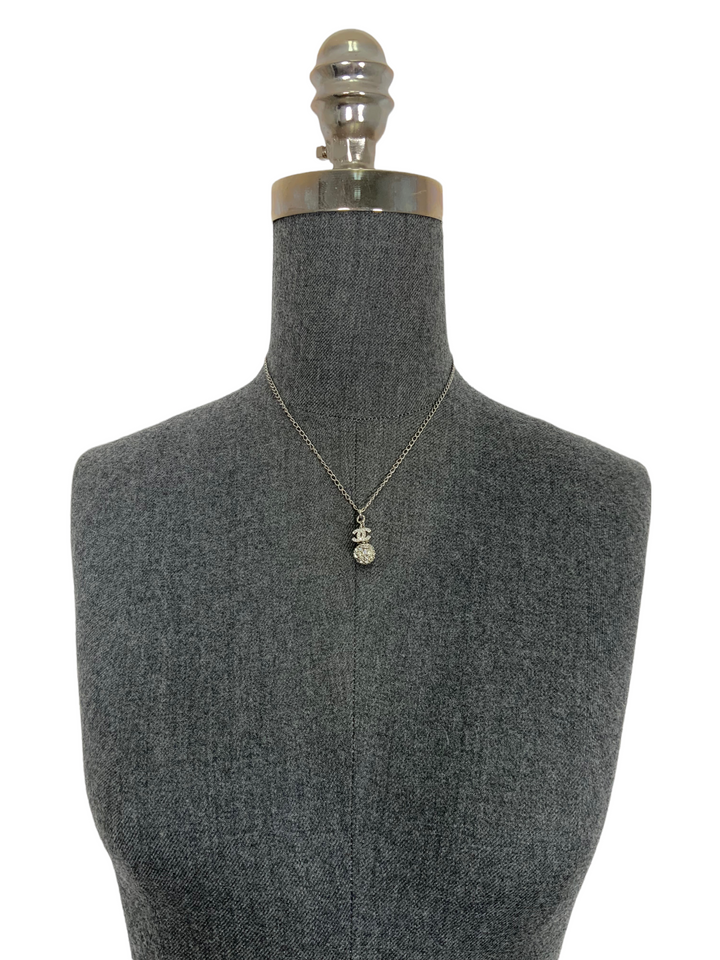 Chanel Crystal CC Ball Pendant Necklace - Consigned Designs