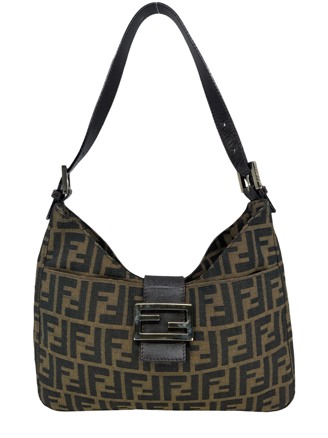 Fendi Vintage Zucca Canvas Shoulder Bag Consigned Designs