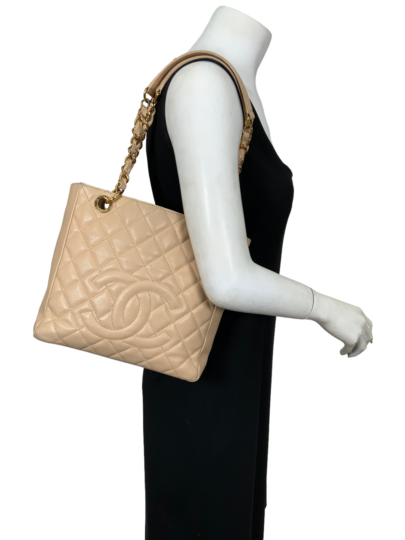 CHANEL Caviar Leather Petite Shopping Tote PST - Consigned Designs