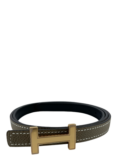 HERMES 13mm Leather Focus Belt 80-Consigned Designs