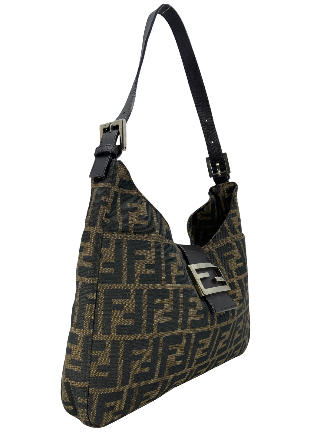 Fendi Vintage Zucca Canvas Shoulder Bag - Consigned Designs display picture 3