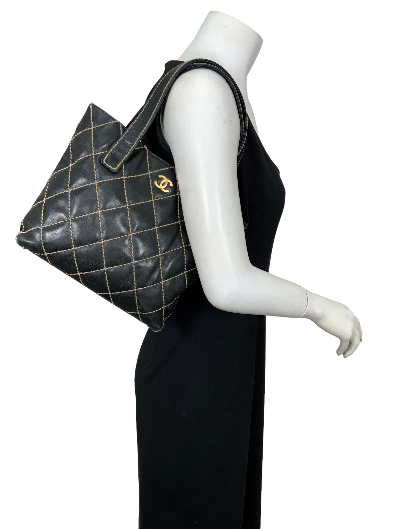 Buy CHANEL Wild Stitch Black Hobo Bag, Exclusive SALE