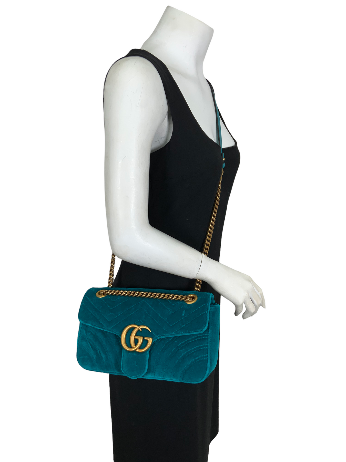 HealthdesignShops, gucci gg marmont mini velvet shoulder bag