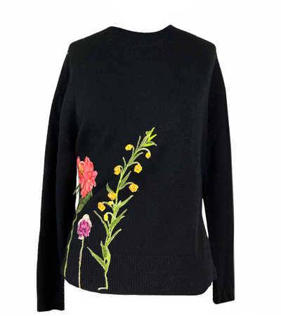 Valentino Floral Applique Jumper Sweater Size XS-Consigned Designs