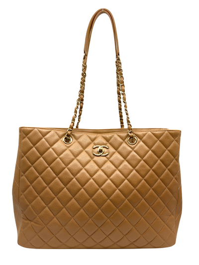 Chanel Calfskin Quilted Large CC Shopping Tote-Consigned Designs