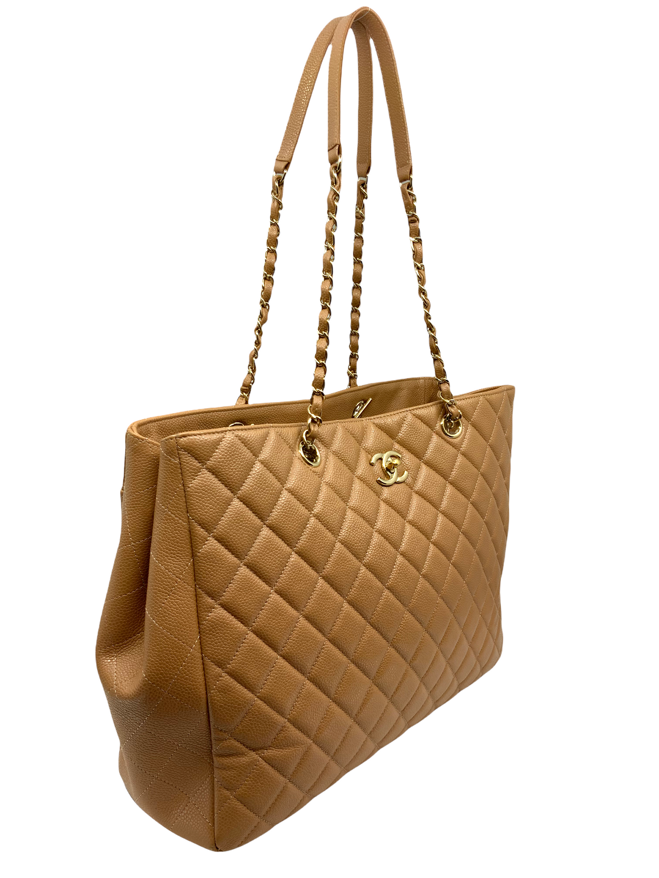 Chanel Classic CC Shopping Tote Quilted Calfskin Large – Reeluxs Luxury