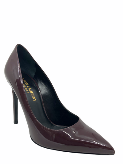 Saint Laurent Patent Leather Point Toe Pumps Size 7-Consigned Designs