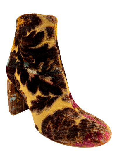 Stella McCartney Mustard Brocade Boots Size 9.5-Consigned Designs