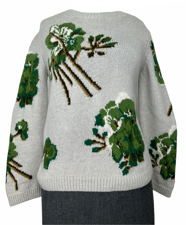 Gucci Hand Stitched Floral Wool Sweater Size S NEW Consigned Designs