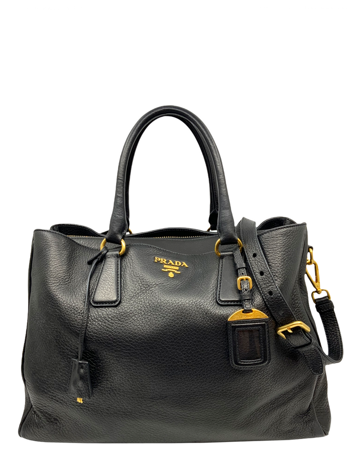 Prada Cervo Deerskin Tote with Shoulder Strap - Consigned Designs