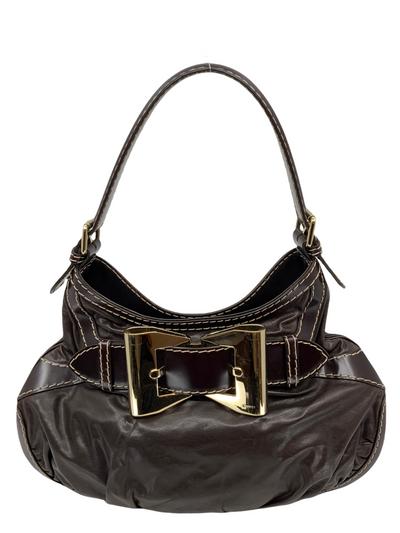 GUCCI Dialux Queen Leather Hobo Bag-Consigned Designs