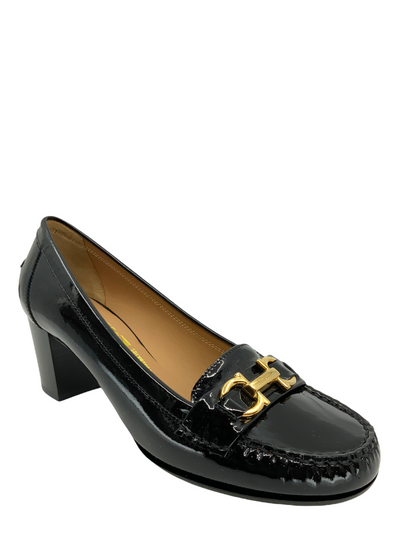 Salvatore Ferragamo Gancini Leather Loafer Pump Size 8.5 NEW-Consigned Designs