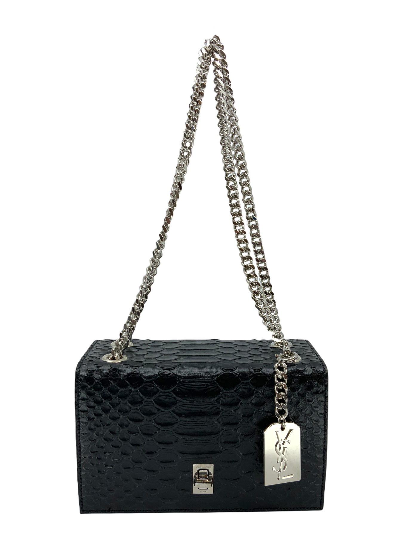 Ysl white snakeskin bag hotsell