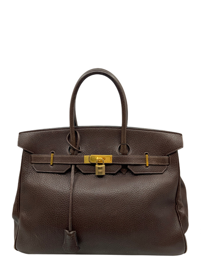 Hermes Birkin 35 Clemence Leather Bag-Consigned Designs