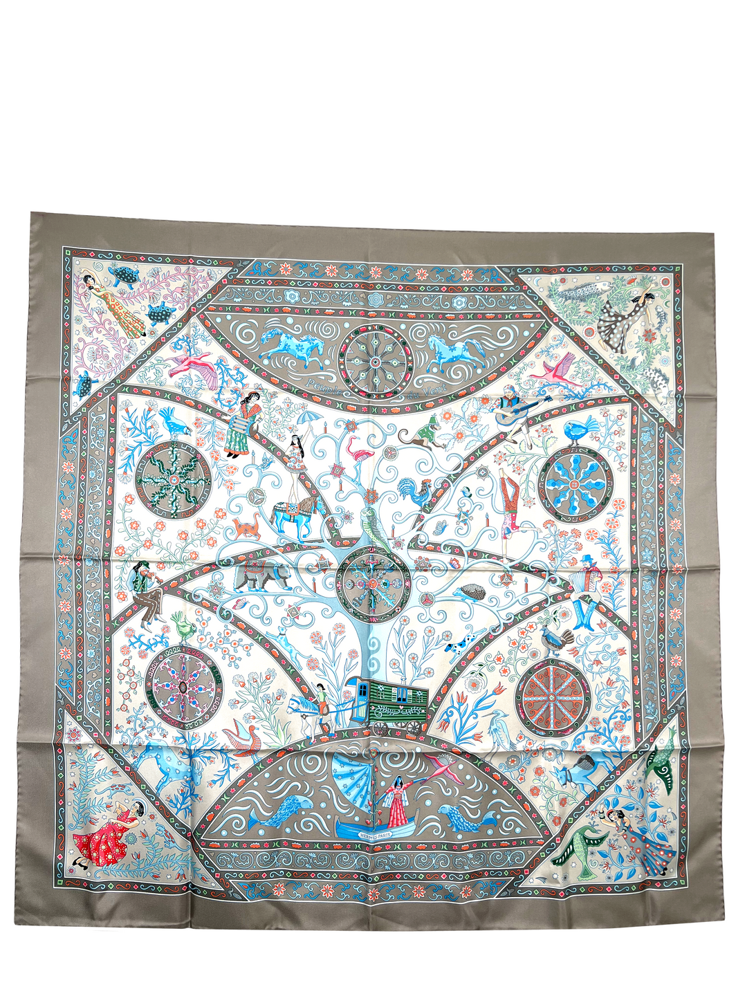 Hermes Peuple du Vent Silk Scarf 90 NWT - Consigned Designs